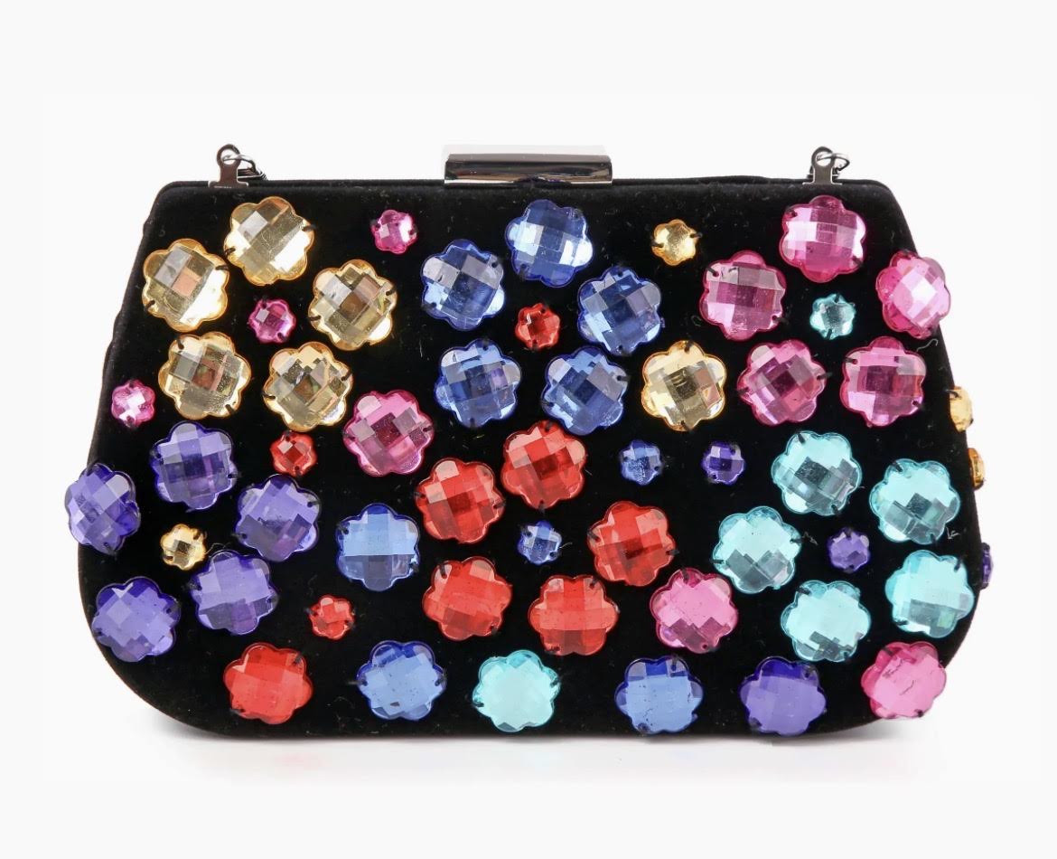Colorful Gem Accented Evening Bag