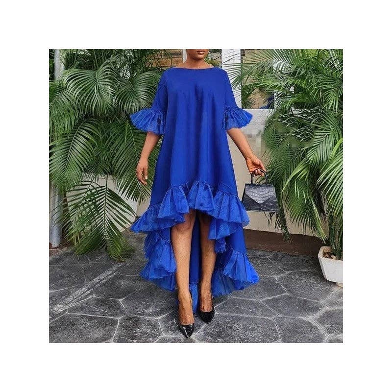 New Hem Solid Color Patchwork Dress