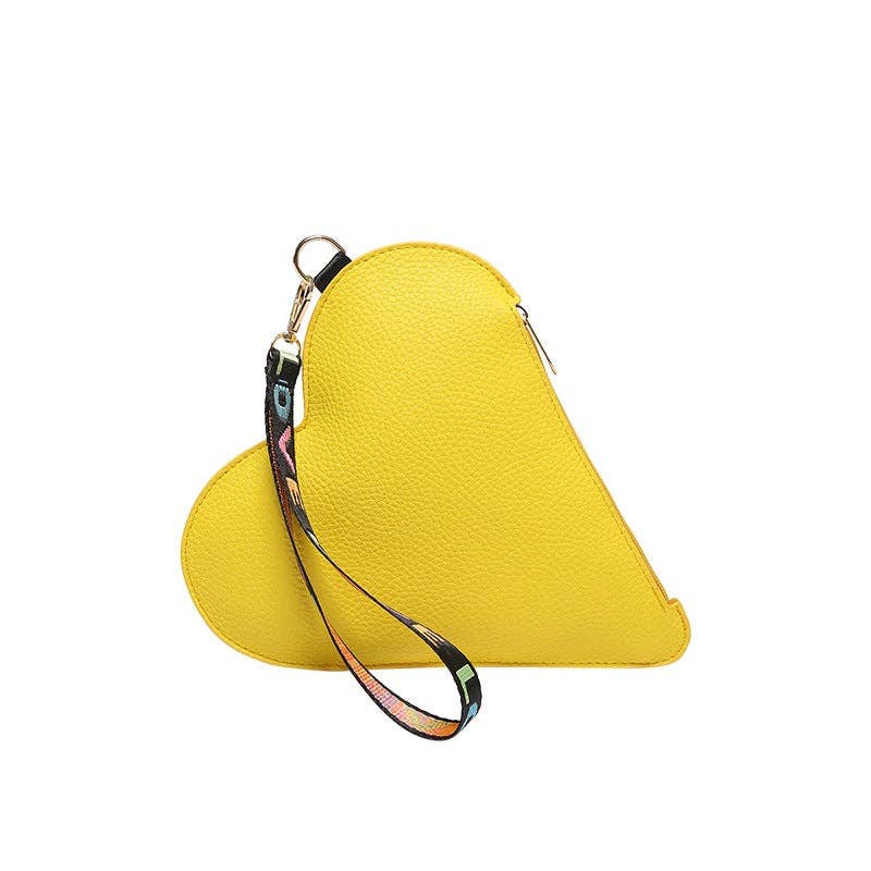 Mini Heart-Shaped PU Clutch Bag Stylish Daily Handbag