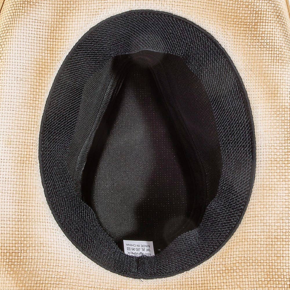 Western Turquoise Stone Strap Straw Cowboy Hat