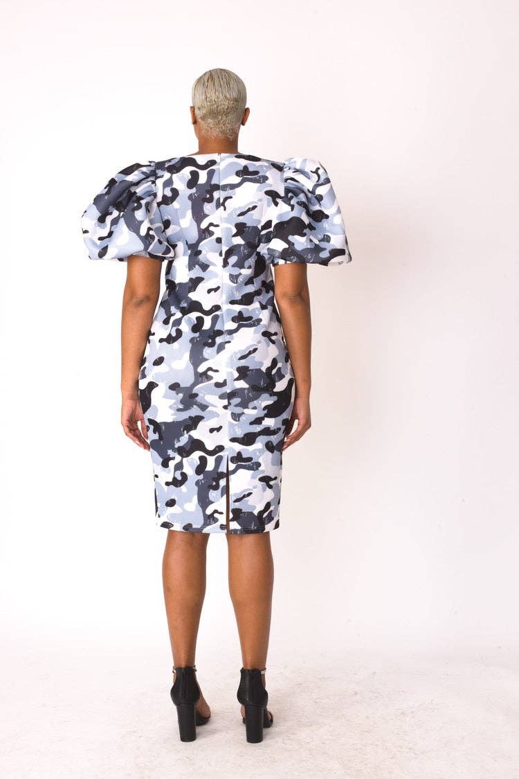 Dollar Scuba Midi Dress - 8785