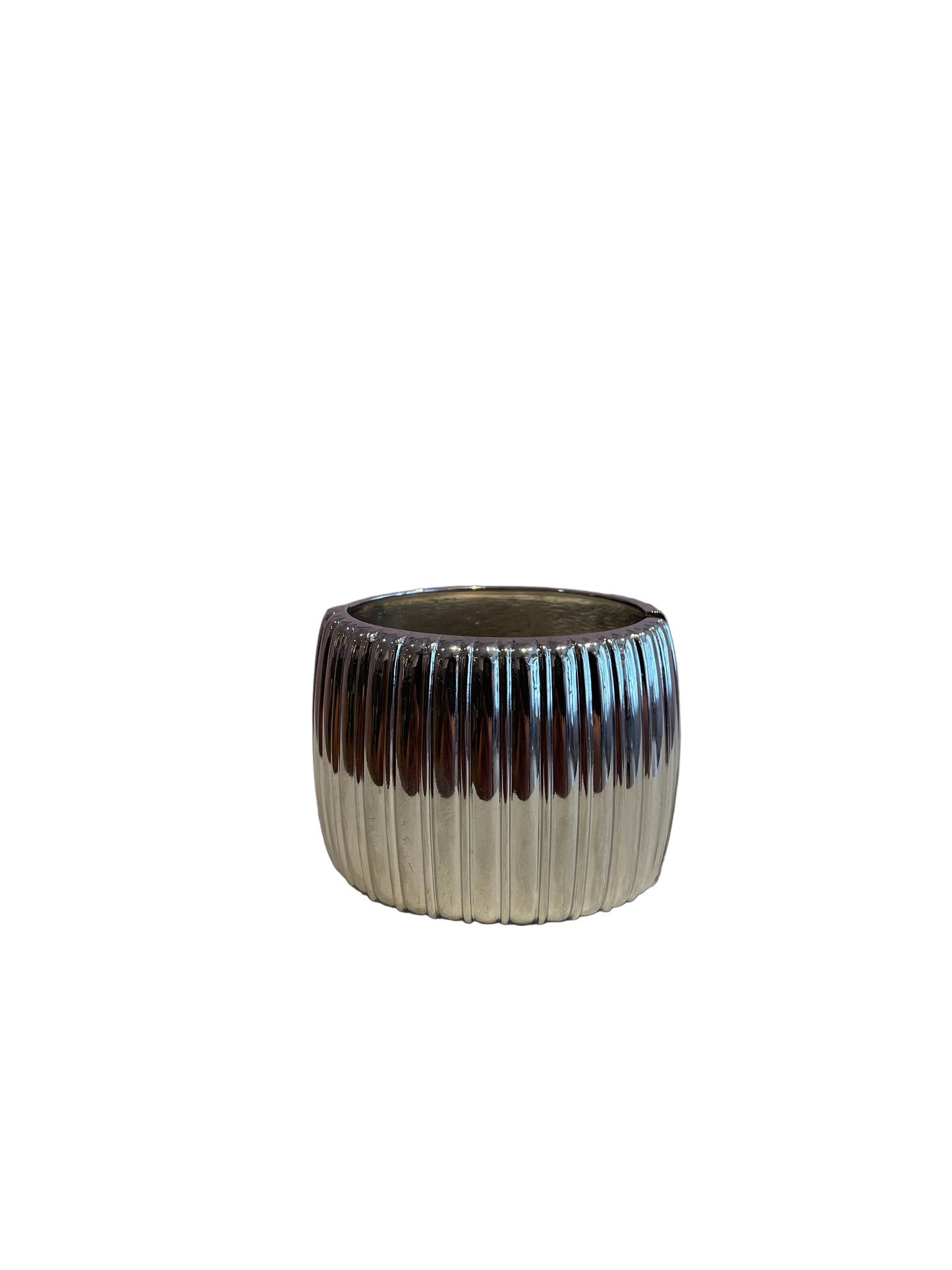 Silver Ridged Cuff Bracelet