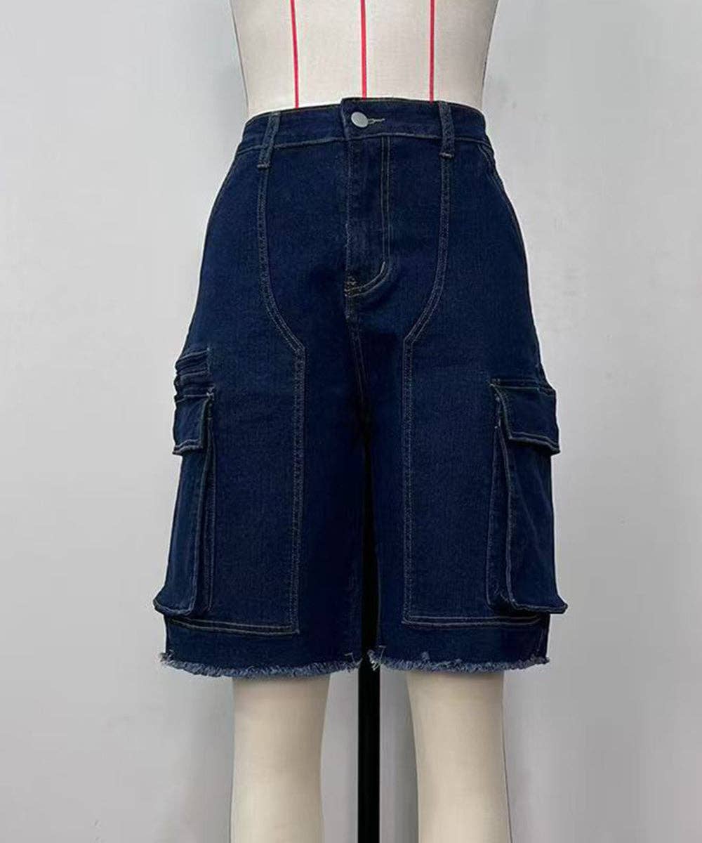Cargo Pocket Denim Pants