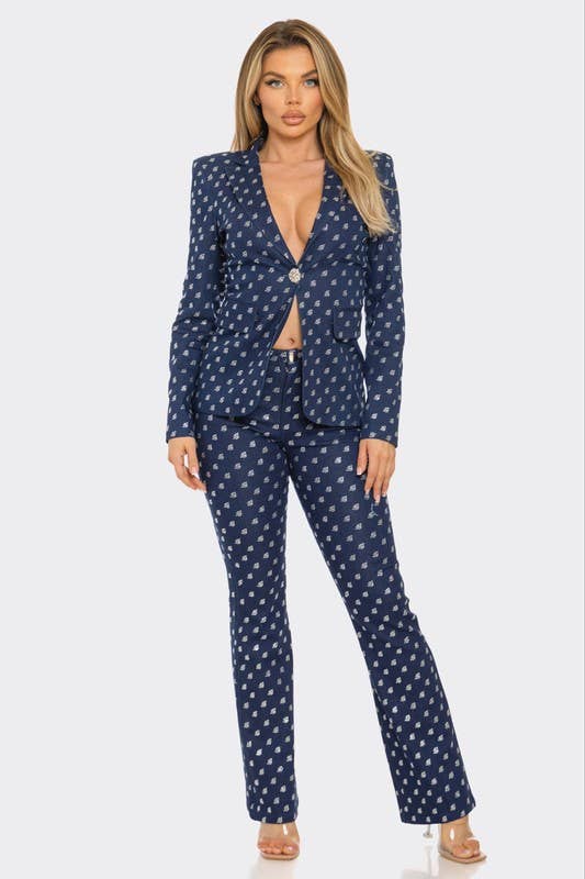 Rhinestone Denim Set - Sale