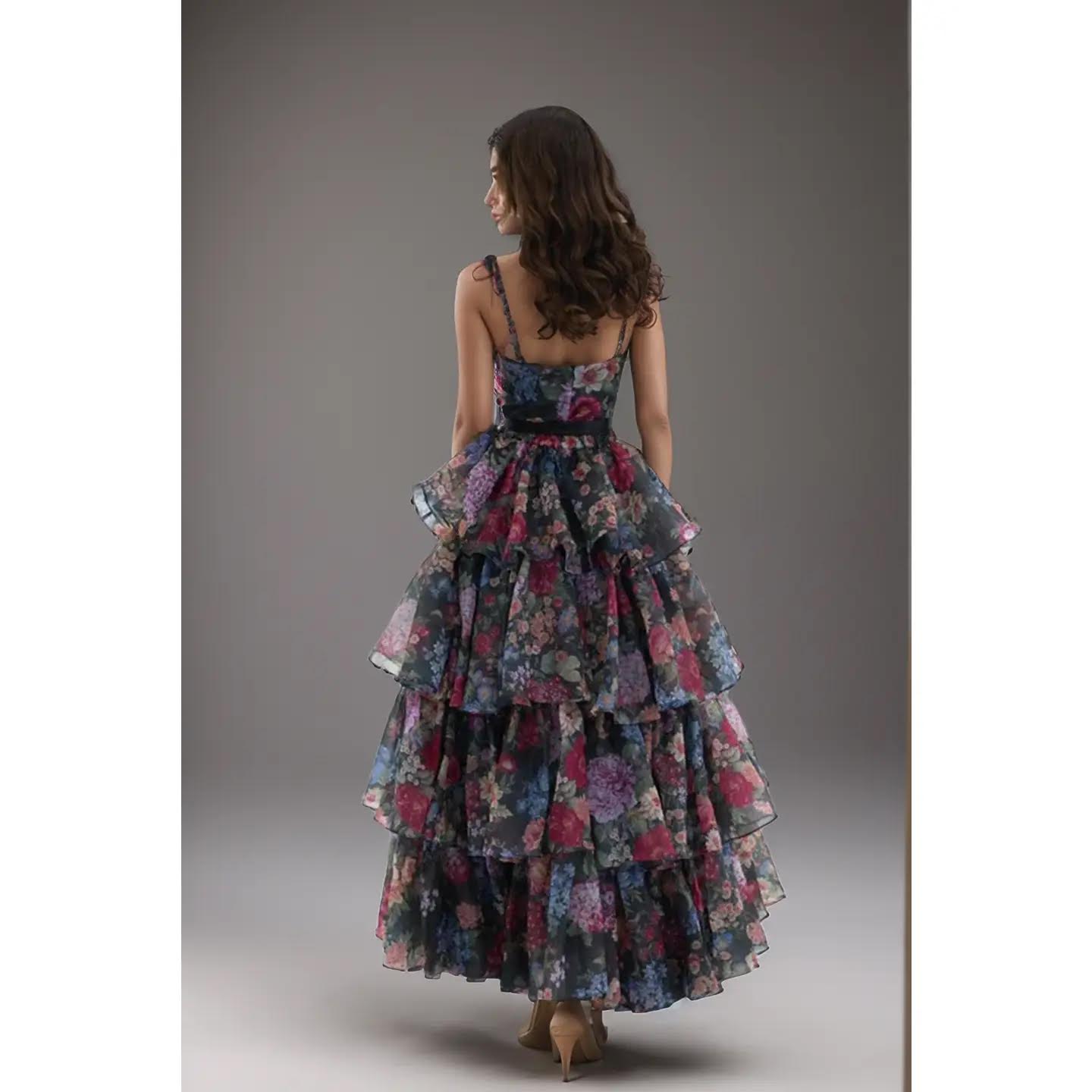 Floral Print Tube Dress