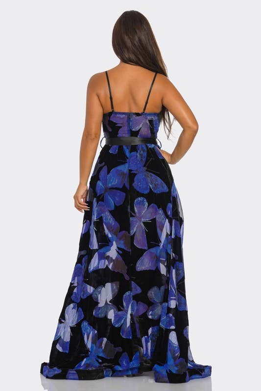 Floral Sweetheart Neckline Maxi Dress