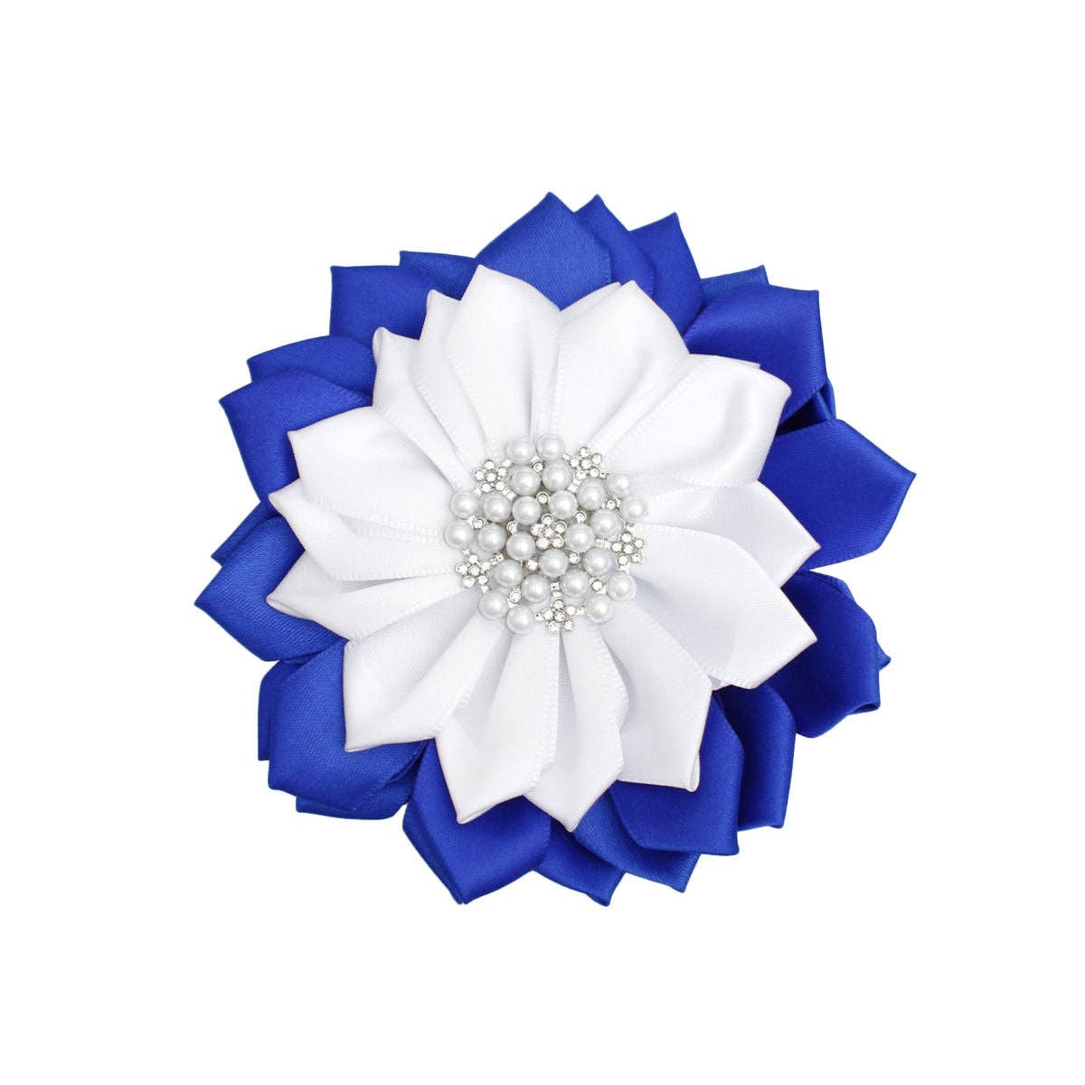Blue White Flower Pearl Brooch Women