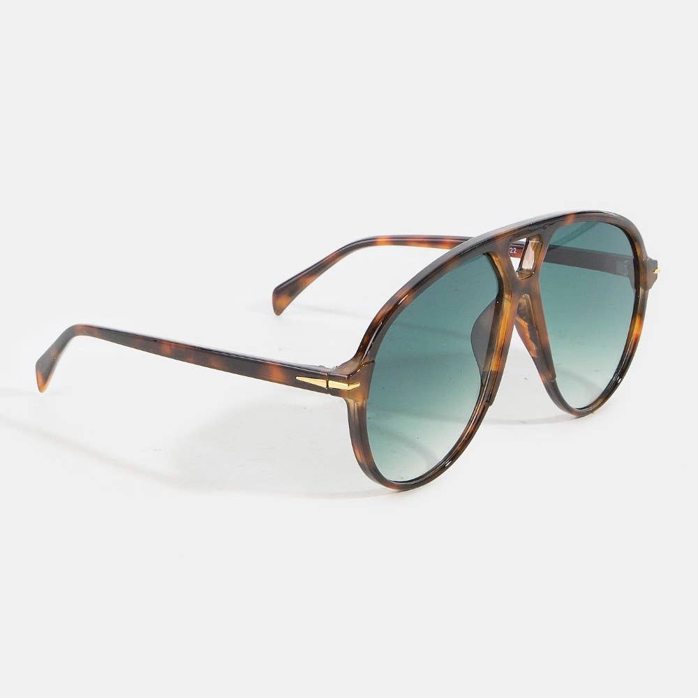 Oversized Aviator Shield Sunglasses