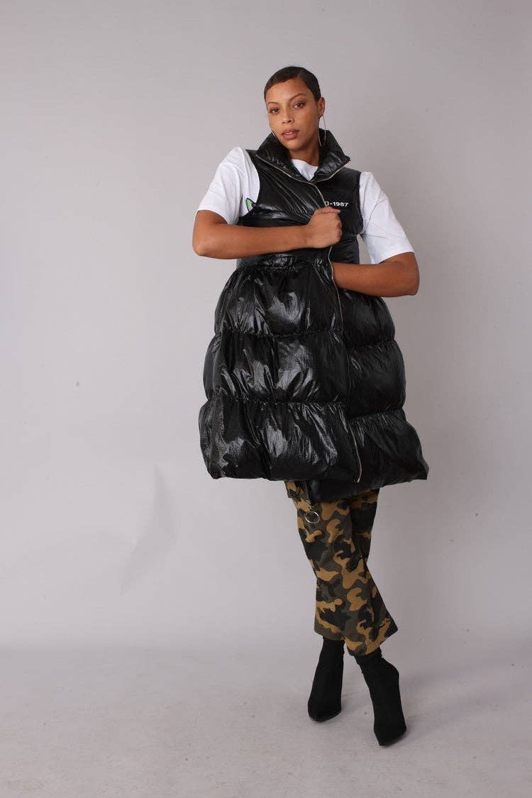 New Black Puffer Vest - 81585