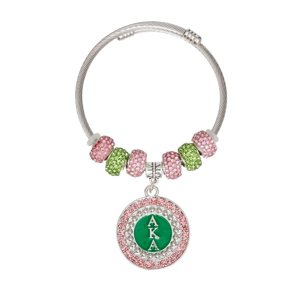 AKA Greek Merch Bead and Charm Cable Bracelet