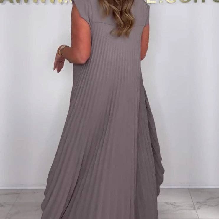 Casual Solid Color Top And Straight Pants Set