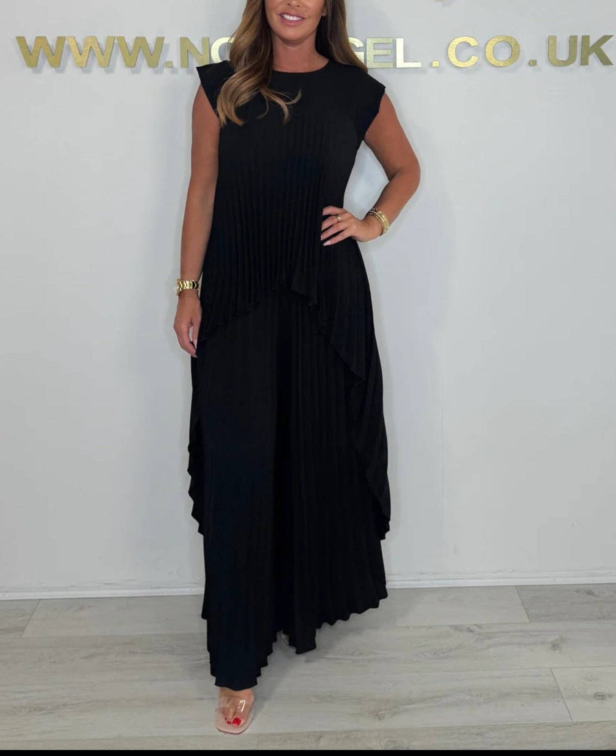 Casual Solid Color Top And Straight Pants Set