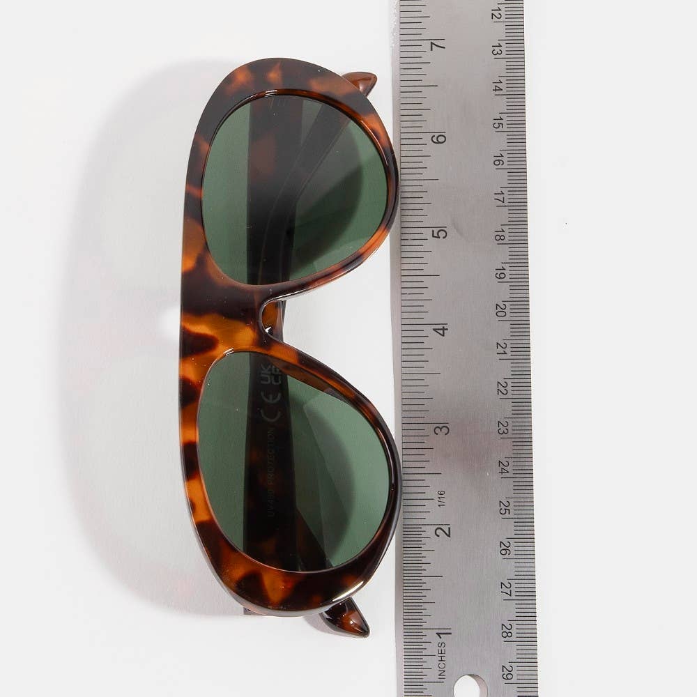 Oversized Shield Aviator Sunglasses Set