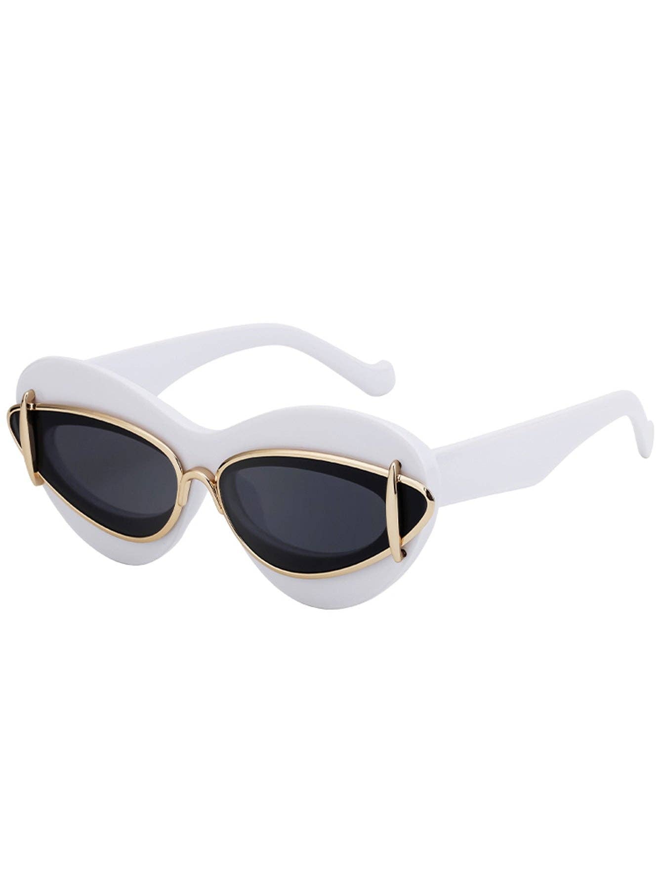 Trendy Oval Frame Cat-Eye Sunglasses for Women