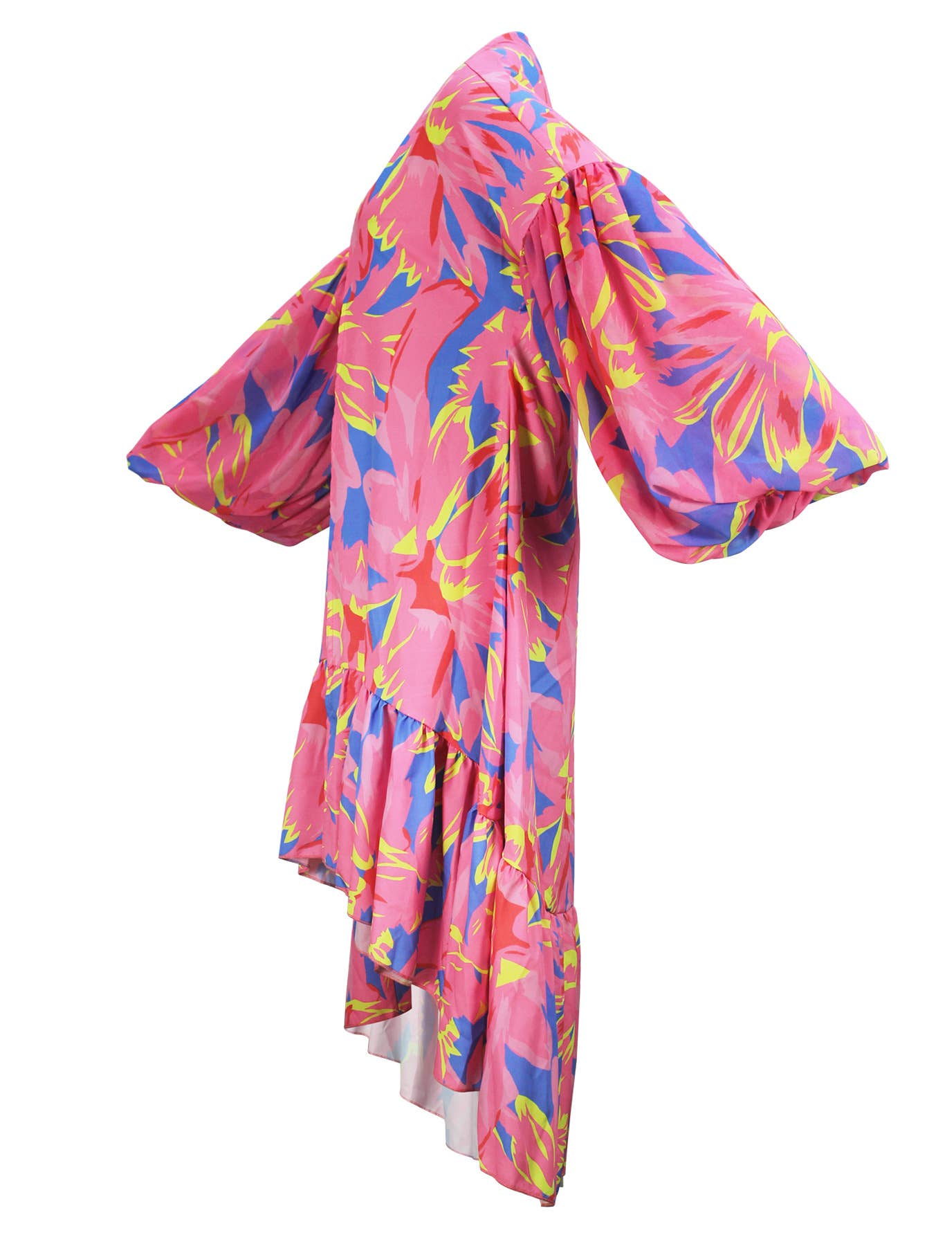 Floral print kimono tropical beach cardigan