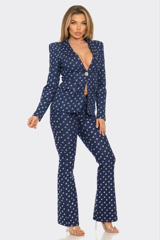 Rhinestone Denim Set - Sale