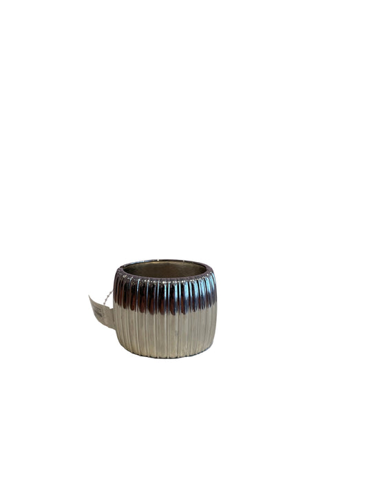 Silver Ridged Cuff Bracelet