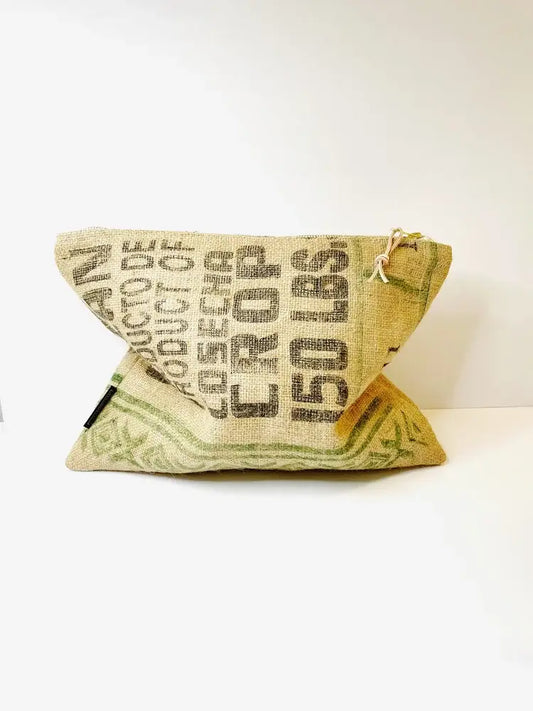 Recycled Burlap Oversized Clutch