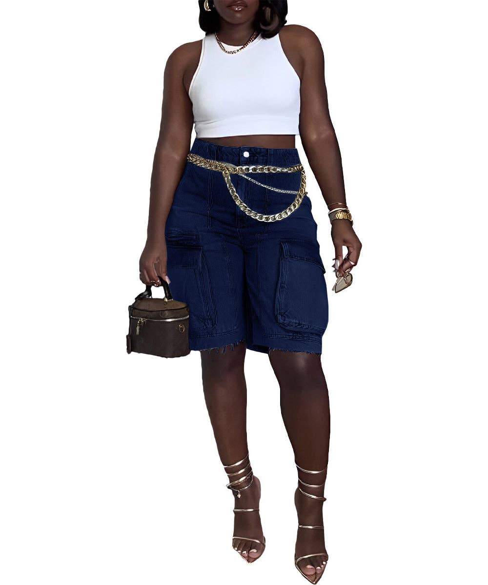 Cargo Pocket Denim Pants