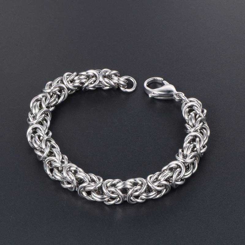 Trendy Woven Men's Titanium Steel Bracelet Punk Style Fashion Accessory