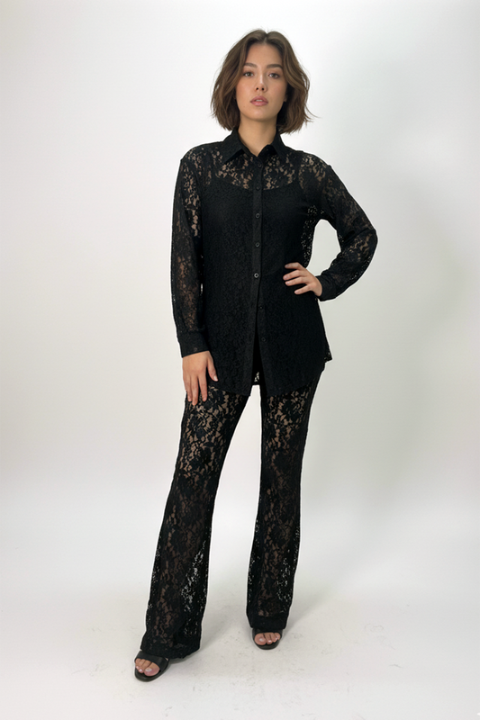 N by Nancy  LACE CO-ORD TOP/PANT SET