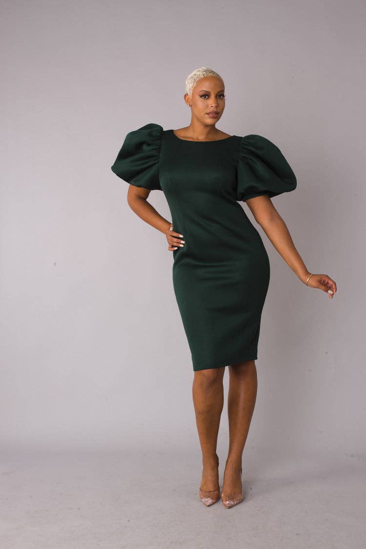 Dollar Scuba Midi Dress - 8785