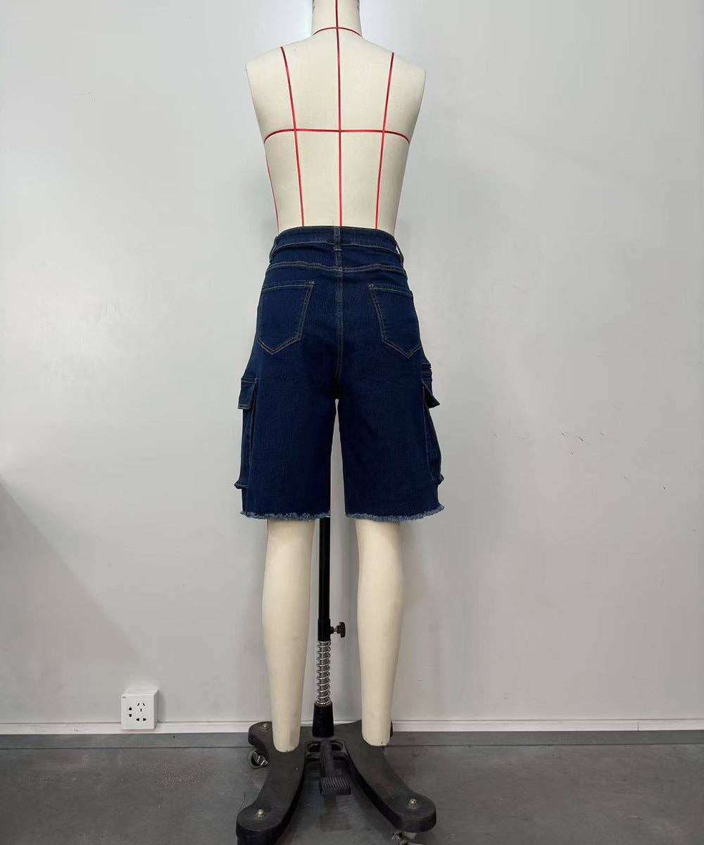 Cargo Pocket Denim Pants