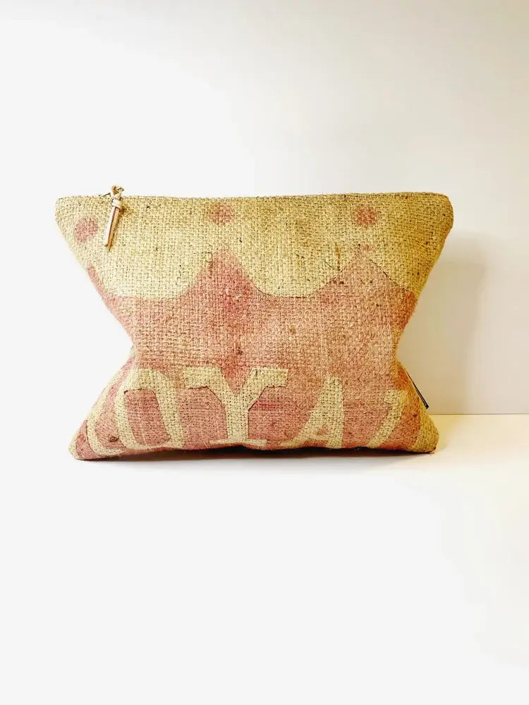 Recycled Burlap Oversized Clutch