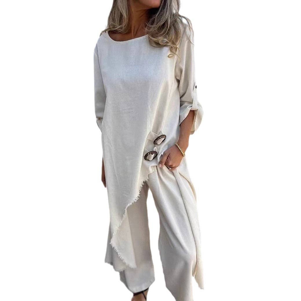 Boho Chic Geometric Print Lounge Set