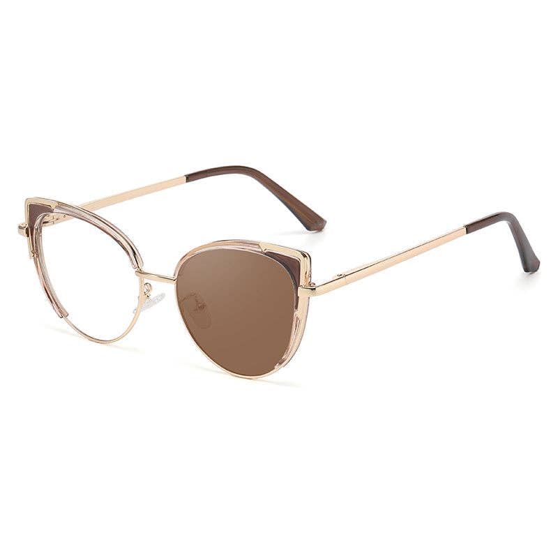 Cat Eye Color Changing Sunglasses for Women - Stylish UV400 Protection