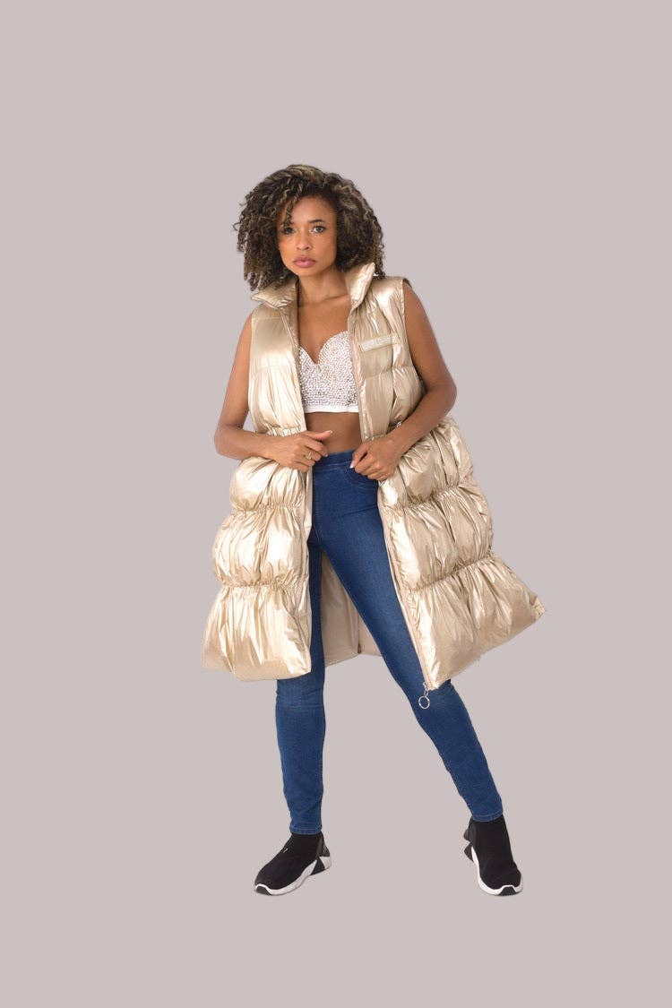 New Black Puffer Vest - 81585