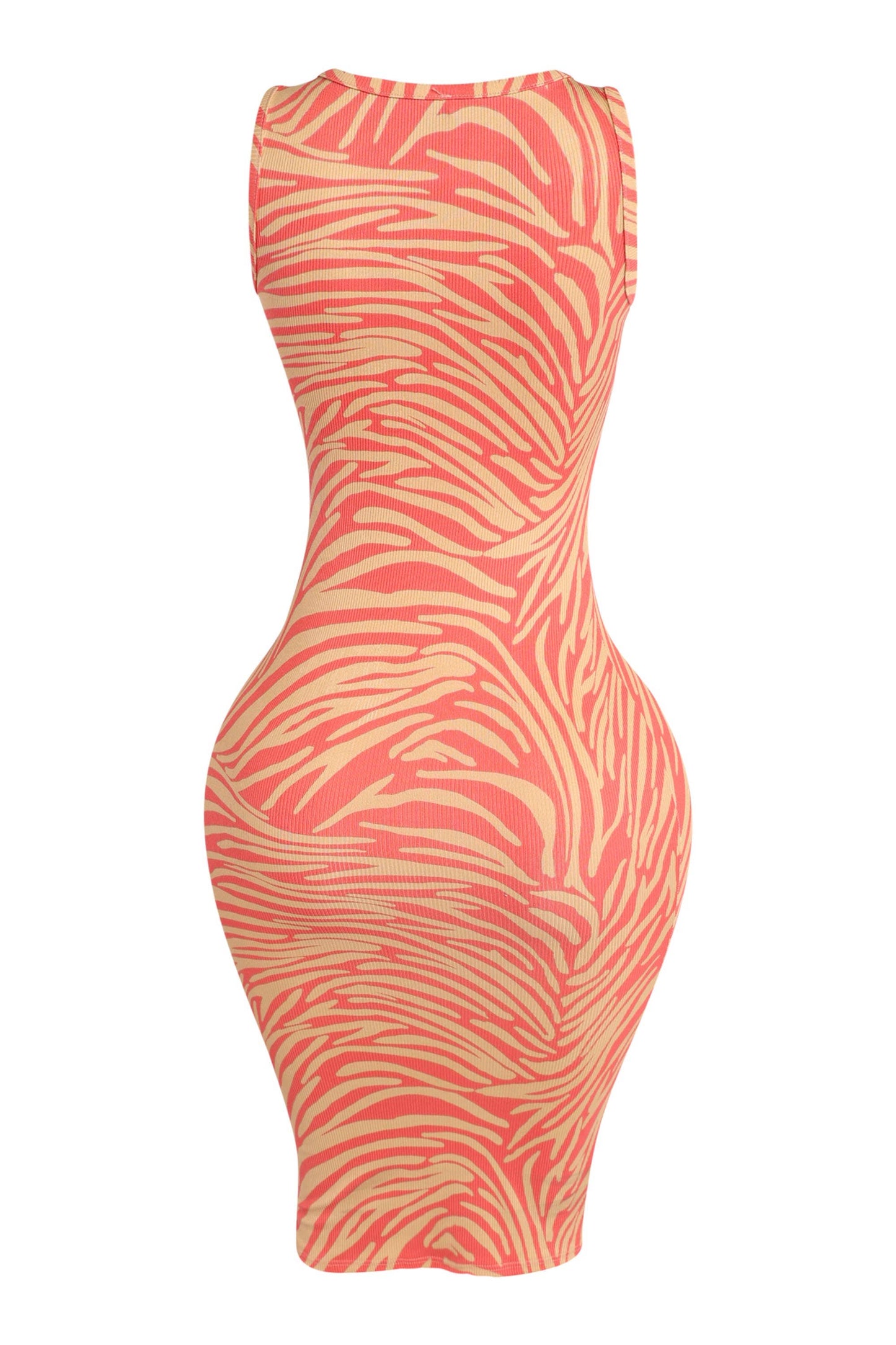 Button designed sleeveless midi dress