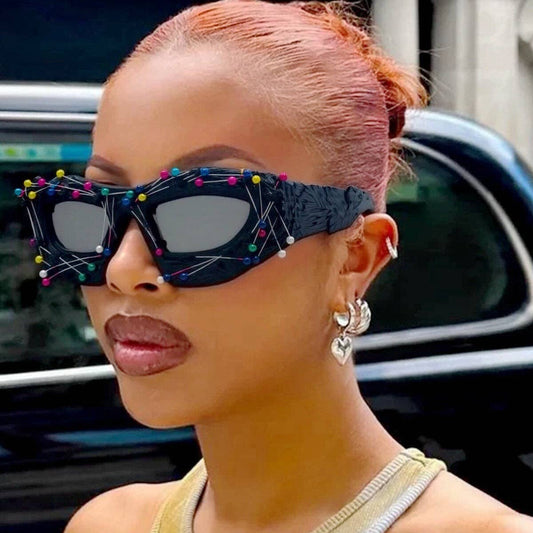 Trendy Punk Style Geometric Sunglasses UV400 Protection