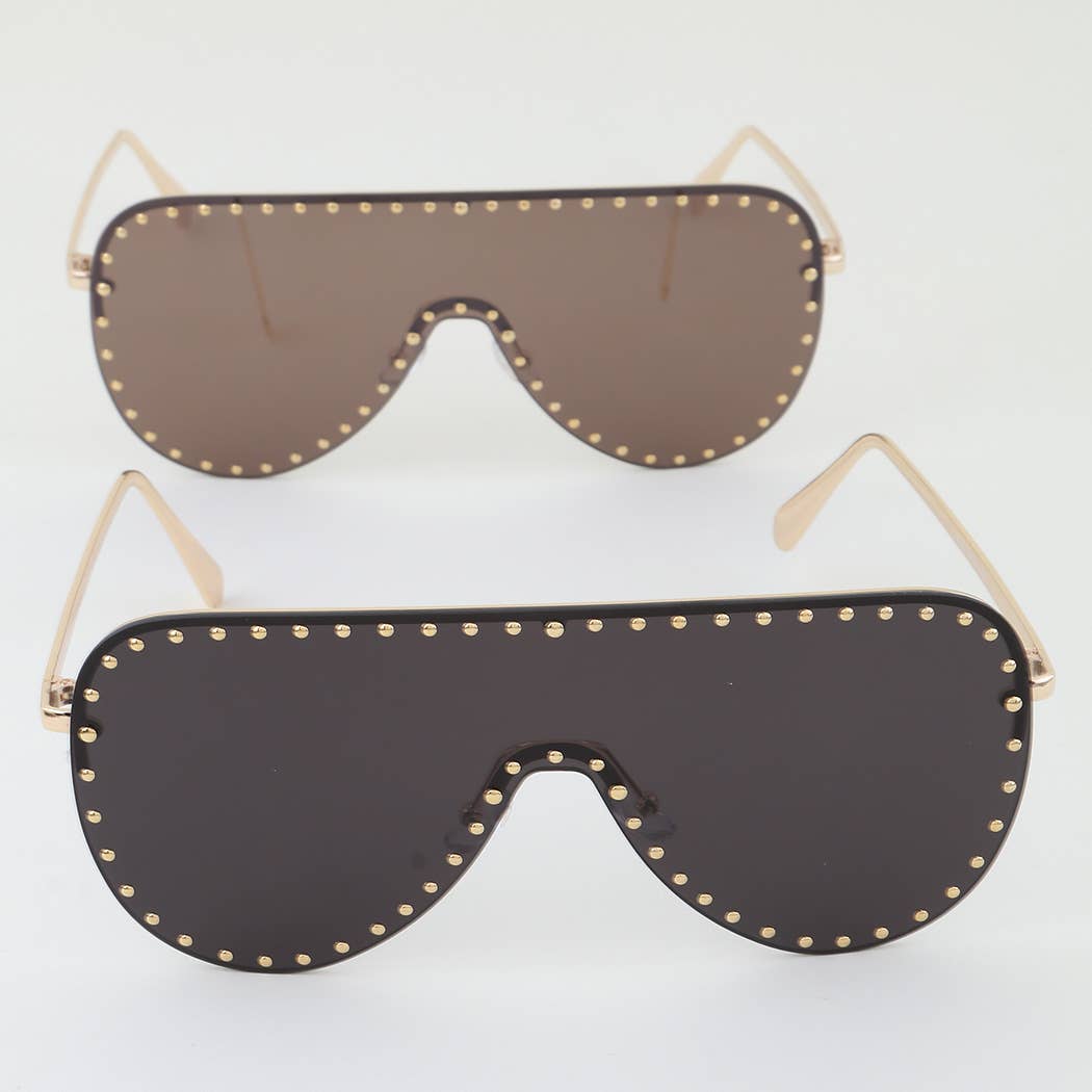 Multi Beaded Shield Sunglasses