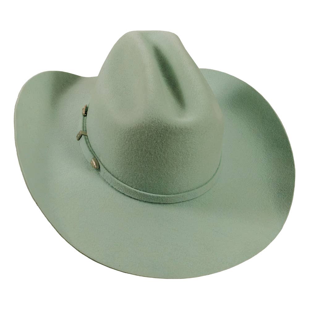 100% Wool Felt Western Cowboy Hat - Style Cattleman Pick only