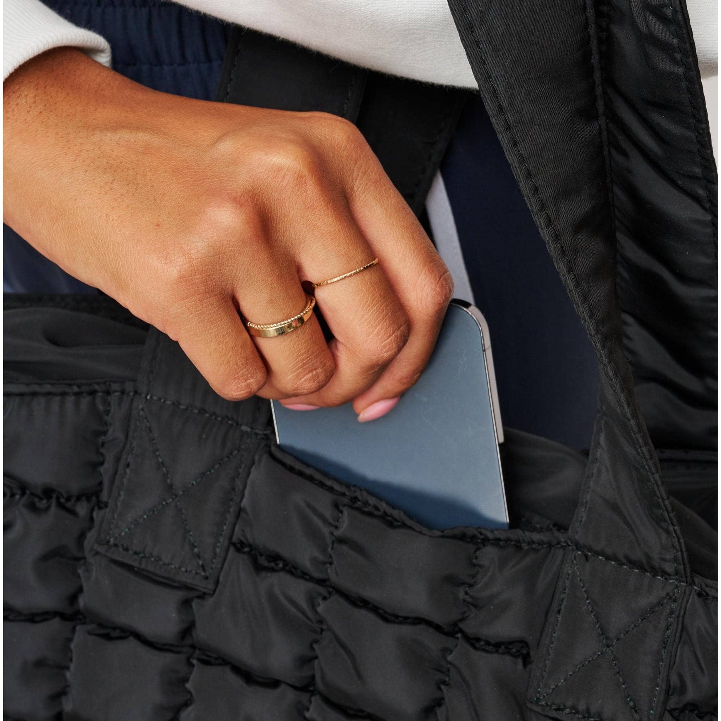 Dreamer Quilted Puffer Nylon Tote