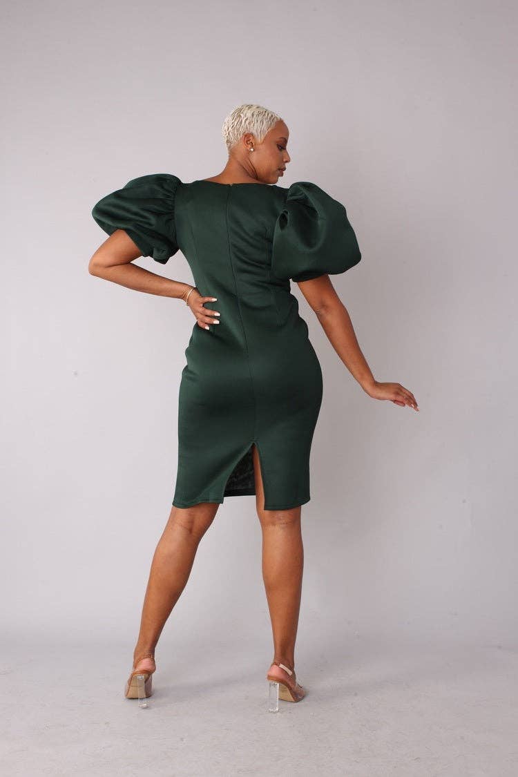 Dollar Scuba Midi Dress - 8785