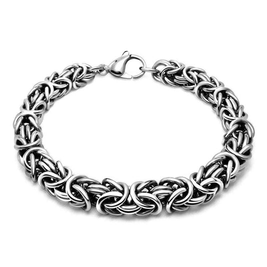 Trendy Woven Men's Titanium Steel Bracelet Punk Style Fashion Accessory
