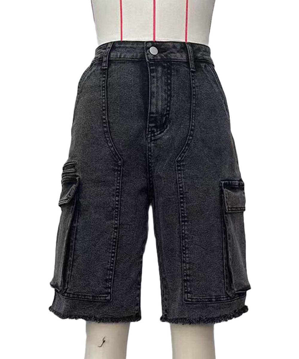 Cargo Pocket Denim Pants