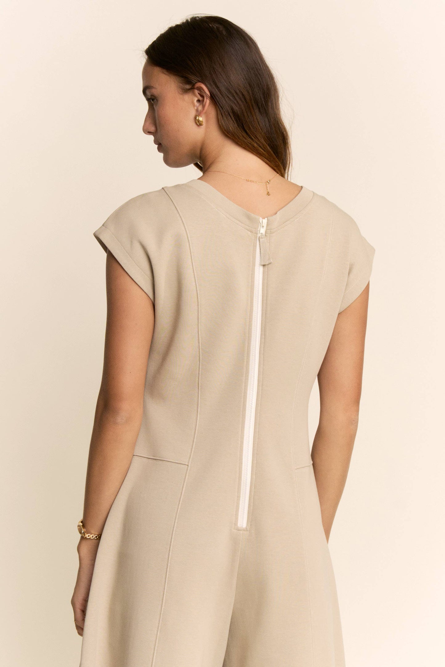 PLUS SOFT KNIT STITCHES WIDE LEG OPEN JUMPSUIT