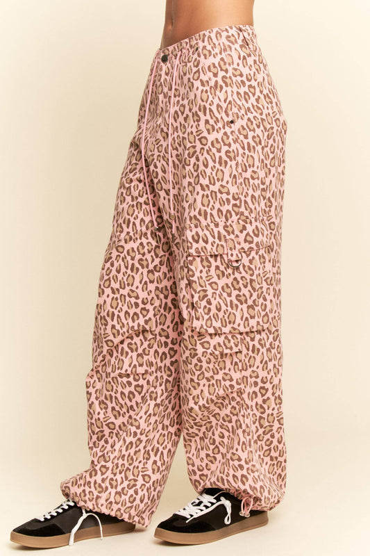 Animal WASHED LEOPARD DEIM ELASTIC JEAN PANTS