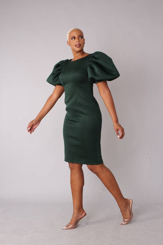 Dollar Scuba Midi Dress - 8785