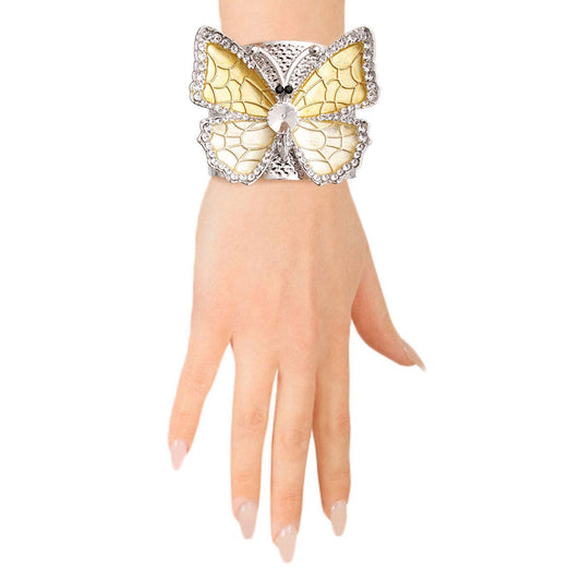 Metal Yellow Butterfly Cuff