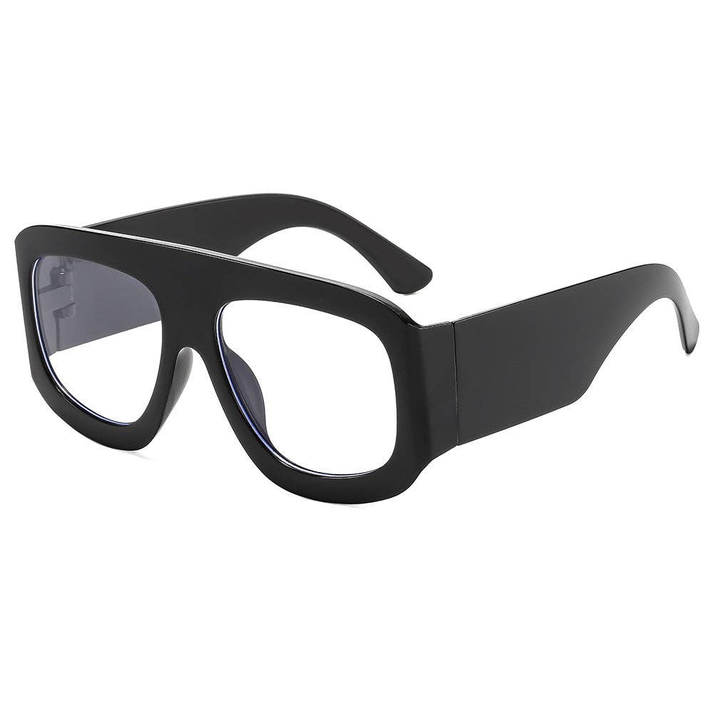 Trendy Oversized Pilot Sunglasses with Red Lenses