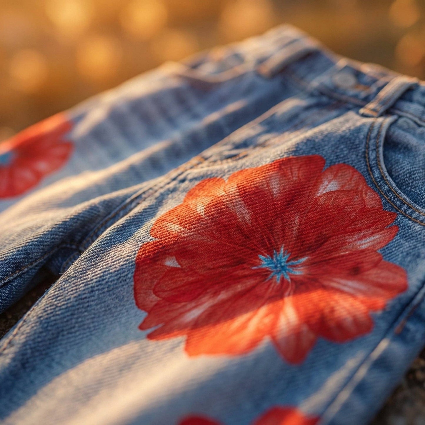Printed Wide Leg Casual Pants