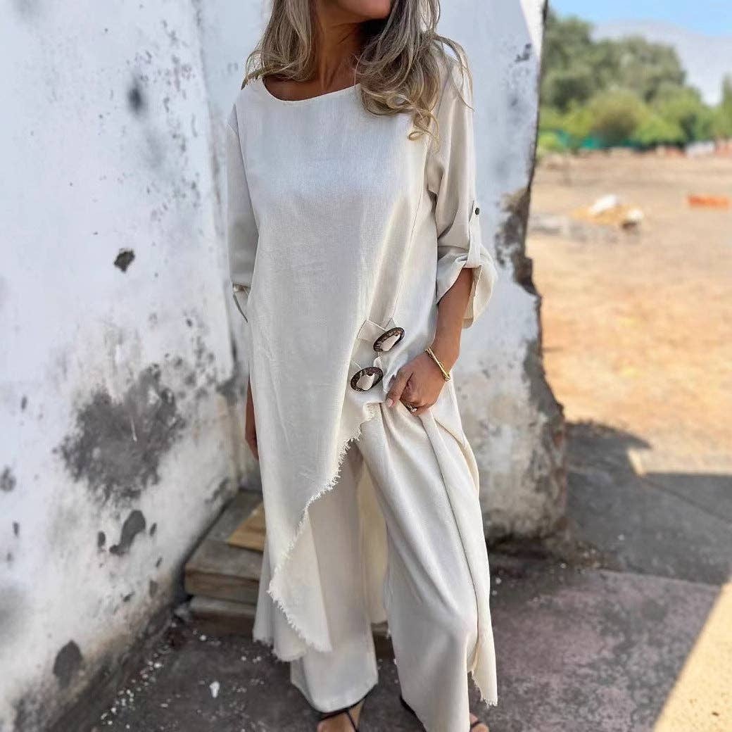 Boho Chic Geometric Print Lounge Set