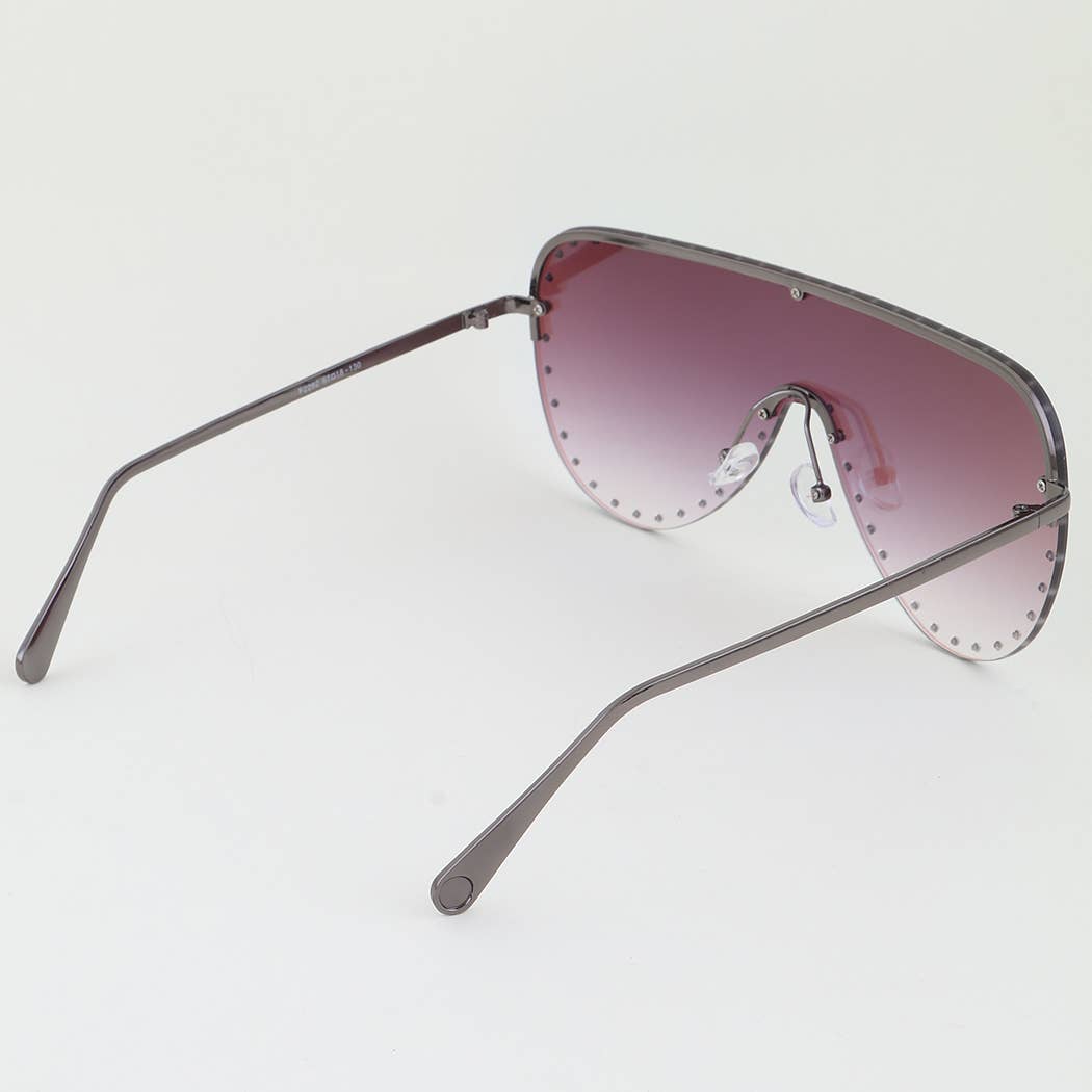 Multi Beaded Shield Sunglasses