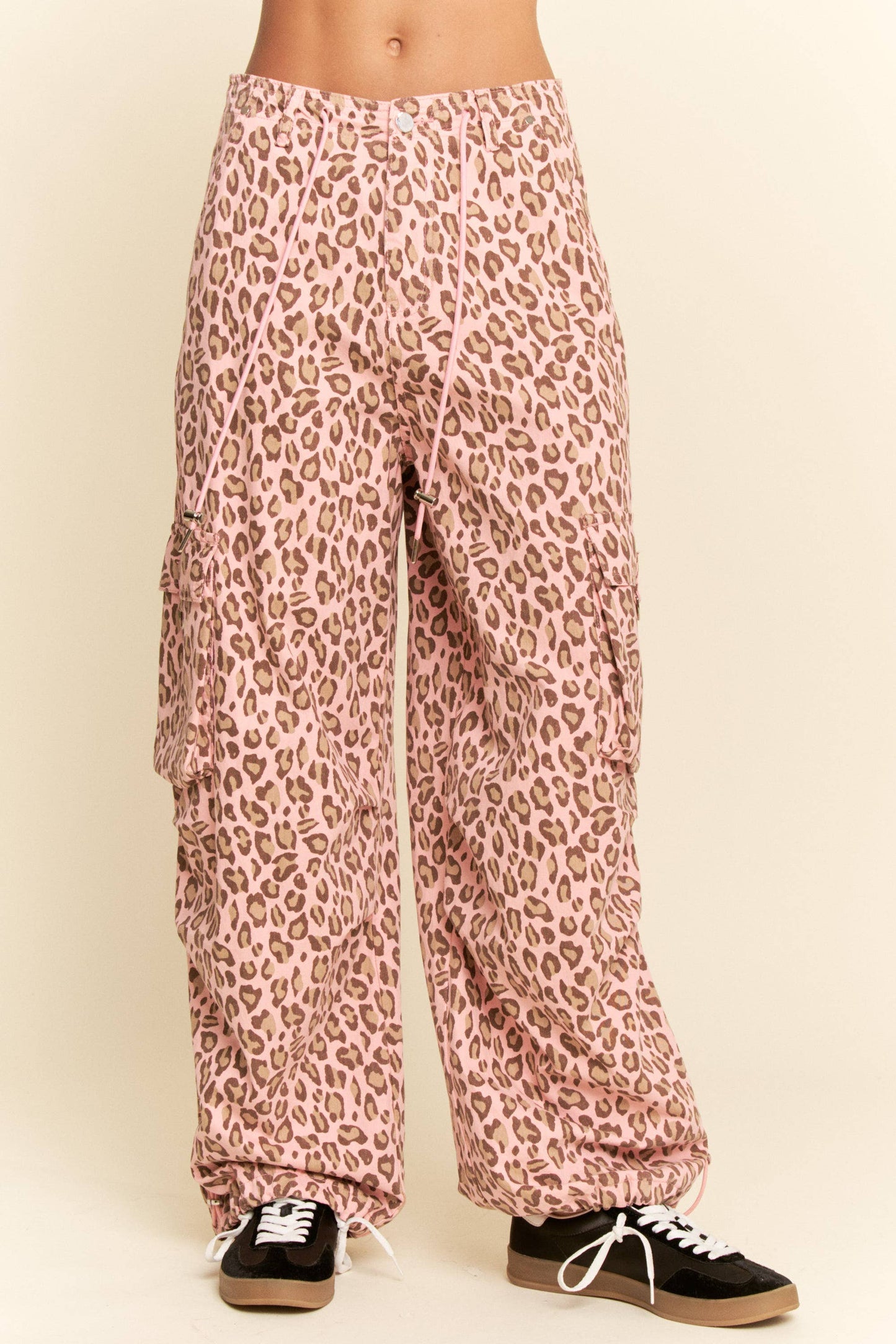 Animal WASHED LEOPARD DEIM ELASTIC JEAN PANTS