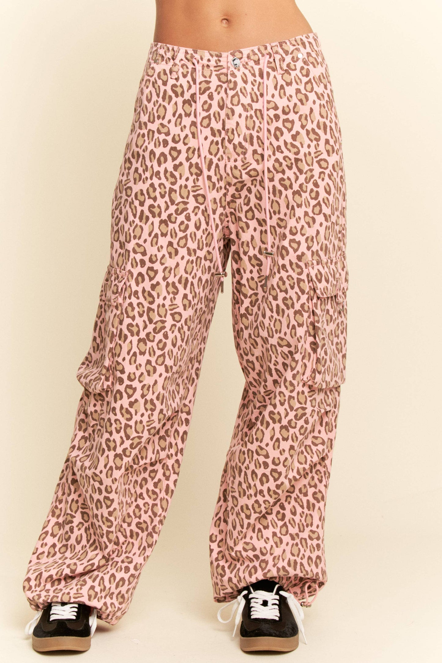Animal WASHED LEOPARD DEIM ELASTIC JEAN PANTS