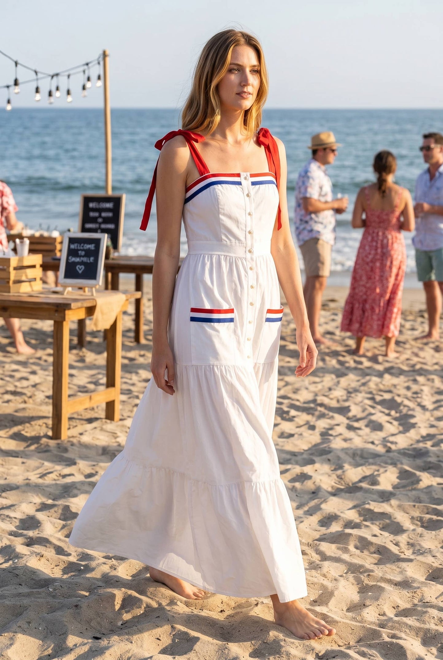 Ms 250 4th of july-inspired maxi dress with mixed stripe trim tape